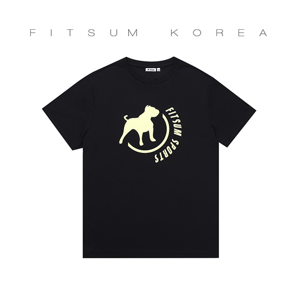 핏섬 스핀 남성 반팔 티셔츠 블랙 FITSUM 핏썸